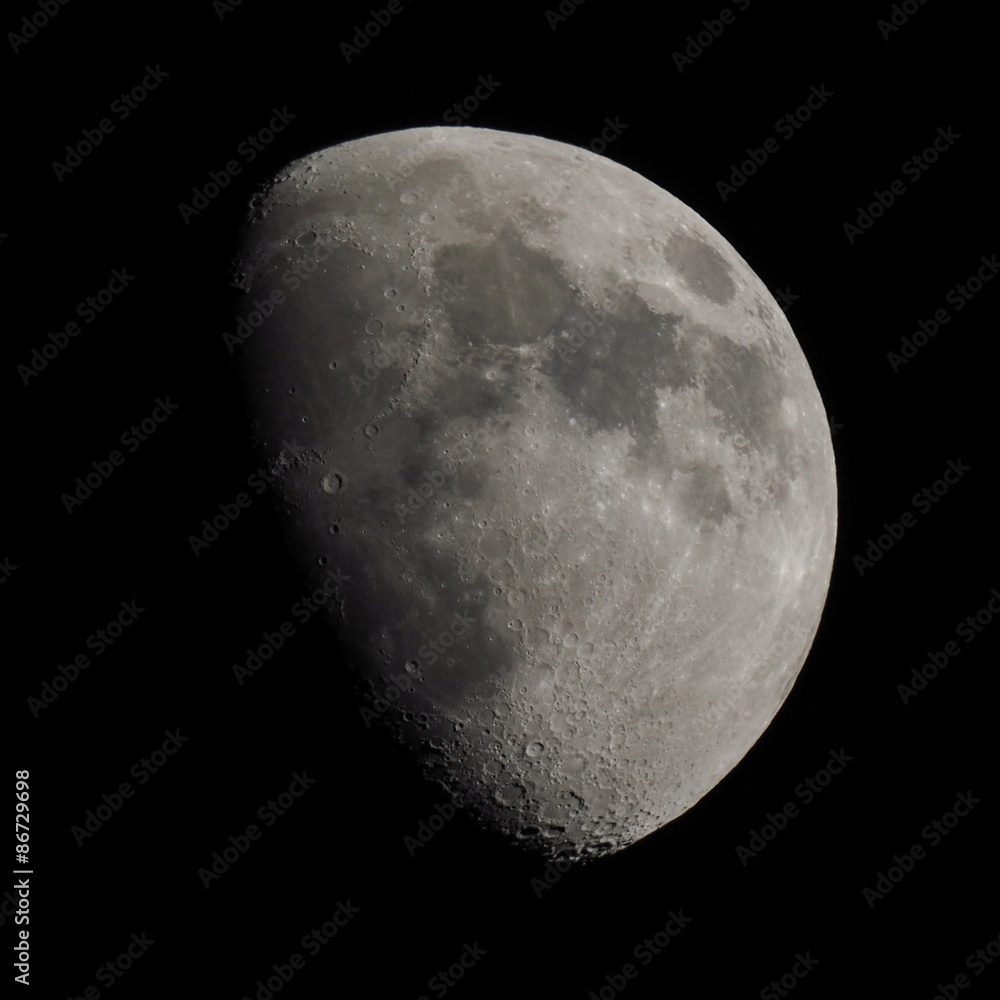 Wall mural gibbous moon