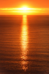 Sunrise reflected on the ocean