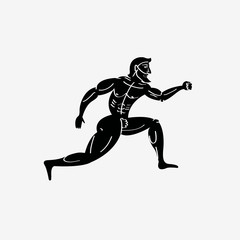 Ancient greek athletic runner