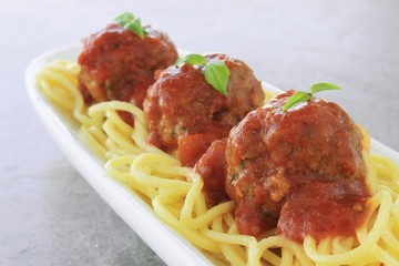 Italian meatballs in tomato sauce
