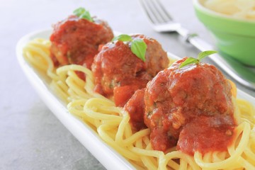 Italian meatballs in tomato sauce