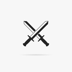 Simple icon of two swords.