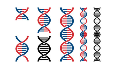 Helix DNA Vector Illustration Package