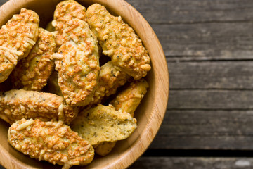 salty snack with cheese