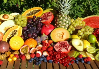 Foto auf Glas Fresh tropical fruits © Siegi