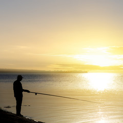 evening fishing scene