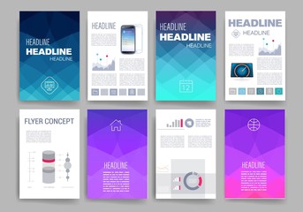 Templates. Design Set of Web, Mail, Brochures. Mobile