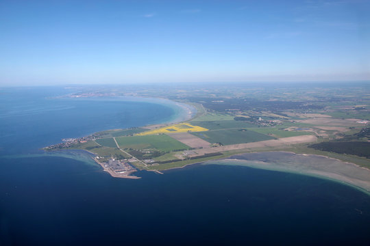 Luftaufnahme der Westk&uuml;ste Bornholms