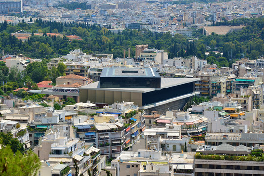 vue aérienne quartier de l'Acropole