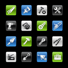 Tools Glossy Buttons -- Gelbox Series