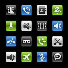 Phone Calls Interface Glossy Buttons -- Gelbox Series