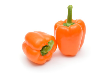 Bulgarian pepper isolated on white.