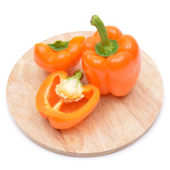 Sweet pepper on cutting board