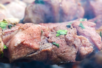 closeup barbecue