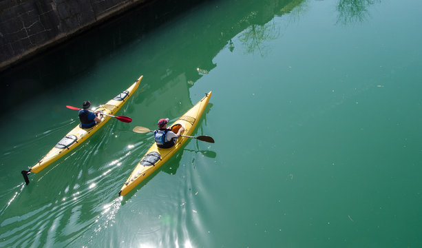 Kayaks in Ljubljana Slovenia