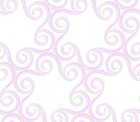 3D colored pink spirals in circle