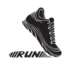 Running sport shoe symbol.