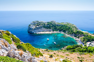 Bay of the Rhodes island