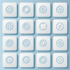 Vector set of paper icons.