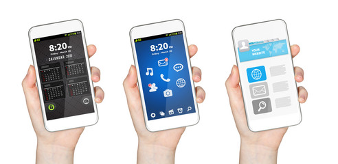 Hand with mobile phone