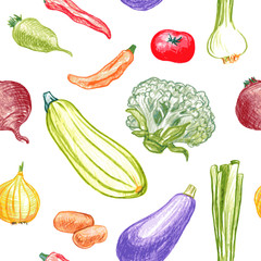 seamless pattern with vegetables