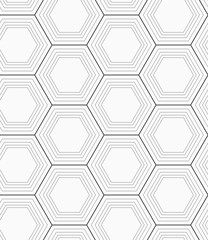 Monochrome hexagons