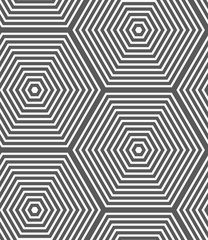 Monochrome striped hexagons