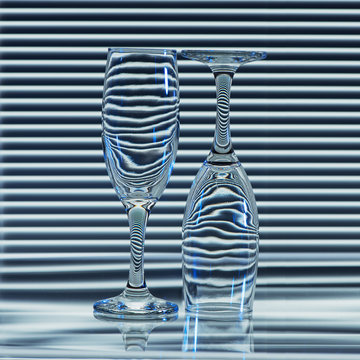 Two empty glasses