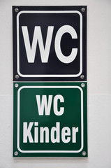 Hinweisschild WC Kinder WC