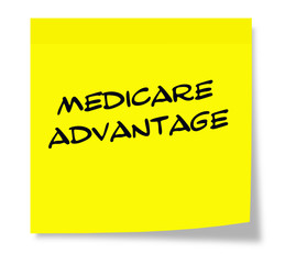 Medicare Advantage Yellow Sticky Note