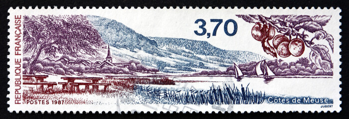 Postage stamp France 1987 Meuse District