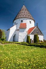 Rundkirche St. Ols Kirke auf Bornholm - obrazy, fototapety, plakaty