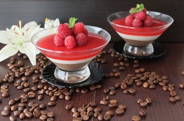 raspberry-chocolate Panna cotta