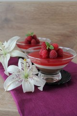 raspberry-chocolate Panna cotta