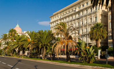 Awesome architecture and palms in Nice (France)