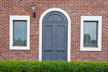 Fototapeta na wymiar door with window texture building
