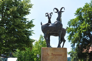 Wahrzeichen von Ilmenau - Ziegenbrunnen © Henry Czauderna