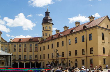 View on the part of the Niasvizh castle in Belarus