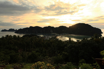 night landscape palm bay island