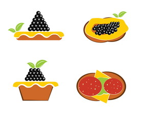 set of gourmet sandwiches