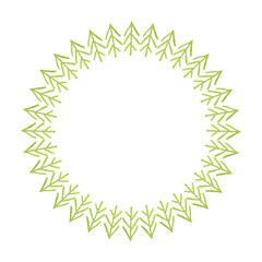 Abstract frame made up of primitive trees.