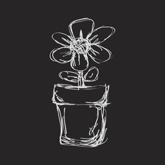 Simple doodle of a flower