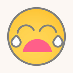 Crying - Cartoon Smiley Vector Face