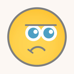 Dejection - Cartoon Smiley Vector Face