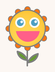 Happiness - Cartoon Smiley Vector Face