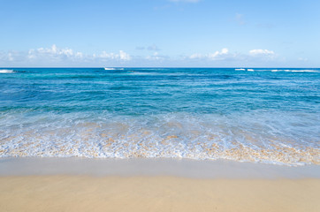 Obraz premium Ocean and tropical sandy beach background