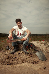Wild man outdoor