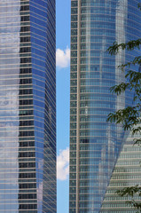 Obraz premium Rascacielos madrileños, arquitectura de Madrid, España