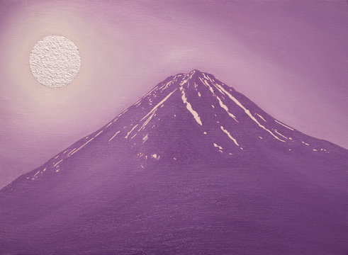 河口湖からラベンダーの富士