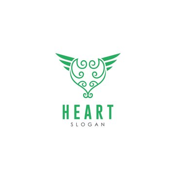 Modern Heart logo template
